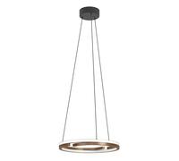 Eglo Lámpara colgante LED Mezzomonte, regulable con mando, iluminación de techo para comedor, metal negro, bronce y blanco, luz cálida y fría, 4700 lúmenes