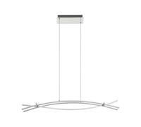 Eglo Lámpara colgante LED Nevado, lámpara suspendida de 3 luces, lámpara | de techo de aluminio y plástico, lámpara para comedor y salón en cromo y blanco
