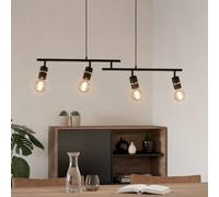 EGLO Lámpara colgante Lurone, negra, 4 luces