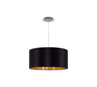Eglo Lámpara colgante textil negro oro - Maserlo