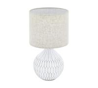 EGLO Lámpara de mesa Bellariva 3, blanco/marrón claro