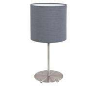 Eglo Lámpara de mesa Pasteri, lámpara de mesa textil de 1 luz, lámpara