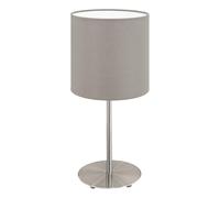 Eglo Lámpara de mesa Pasteri, lámpara de mesa textil de una luz, lámpara