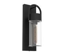 EGLO Carraro aplique exterior, negro/transparente
