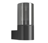 EGLO Lámpara de pared exterior Cropani, cilindro de cristal ahumado