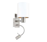 Eglo Lámpara de pared LED Pasteri, aplique textil de 2 luces