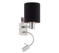 Eglo Lámpara de pared LED Pasteri, aplique textil de 2 luces