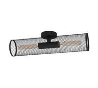 Eglo Lámpara de pared Redcliffe, lámpara de pared industrial de 2 llamas | iluminación de pared para interiores de metal, lámpara de salón en negro, lámpara de recibidor E27