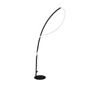 EGLO Lámpara de pie LED Egidonella, lámpara de pie de una luz, lámpara | de suelo de acero y plástico, lámpara para salón en negro y blanco, lámpara con interruptor de pie