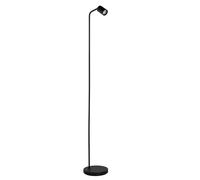 Eglo Lámpara de pie Rigomagno, iluminación de salón con foco giratorio, luz de metal negra, fuente de foco de lectura con casquillo GU10, 151 cm