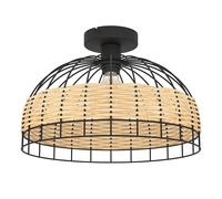 Anwick Plafón redondo (60 W, Ø x Al: 380 mm x 265 cm, Negro, E27)