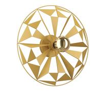 Eglo lámpara de techo Castanuelo, lámpara de pared de 1 llama elegante en oro, retro, lámpara de techo de metal, lámpara de salón geométrica, lámpara de dormitorio E27, diámetro 42,5 cm