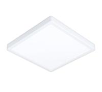 Eglo lámpara de techo LED Fueva 5, iluminación de superficie, luz de baño de metal en blanco y superficie iluminada de plástico en blanco, L x A 28,5 cm, IP44