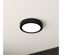 EGLO Lámpara de techo LED Fueva 5 IP44 3000K negro Ø16cm