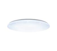EGLO lámpara de techo LED Giron-S, plafón de techo con efecto | de cielo estrellado, acero y plástico blanco, diámetro 100 cm, regulable, tonos blancos regulables mediante mando a distancia