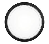 Eglo Lámpara de techo Planet 1, lámpara de pared de 1 llama, lámpara de pared de acero, color negro, cristaL lacado blanco, portalámparas E27