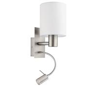 Eglo lámpara LED de pared Pasteri, aplique de pared textil flexible