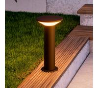 EGLO Lámpara sobremuro LED Rigosa, negra, altura 35 cm, metal