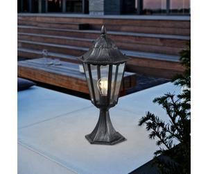 EGLO Lámpara sobremuro Navedo, negro/plata, altura 47 cm