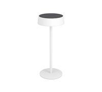 EGLO Lámpara solar de mesa LED para exteriores, batería inalámbrica, regulable, metal en blanco, cálido, neutro frío, IP54