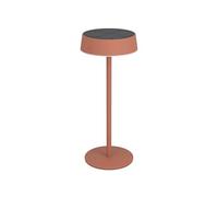 EGLO Lámpara solar de mesa LED para exteriores, batería inalámbrica, regulable, metal en rojo, cálido, blanco neutro frío, IP54