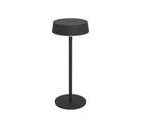 EGLO Lámpara solar de mesa LED para exteriores, batería inalámbrica, regulable, metal en negro, cálido, neutro frío, IP54
