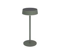 EGLO Lámpara solar de mesa LED para exteriores, batería inalámbrica, regulable, metal en verde, blanco cálido, neutro frío, IP54