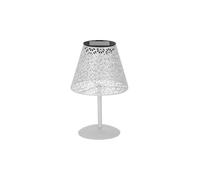 Eglo Lámpara solar de mesa Z_Solar para exterior, artefacto con panel, unidad de luz metálica blanca para, punto de luz cálida