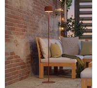 EGLO Lámpara solar LED para terraza Roccanova-L, color naranja, altura 120 cm