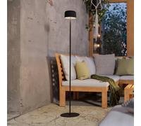EGLO Lámpara solar LED para terraza Roccanova-L, negra, altura 120 cm