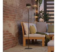 EGLO Lámpara solar LED para terraza Roccanova-L, verde, altura 120 cm