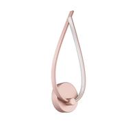 Eglo LED aplique de pared Palozza, lámpara de pared de una luz, foco de pared interior de aluminio y plástico, lámpara para salón, lámpara de pasillo en oro rosa y blanco