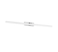 Eglo LED aplique Verdello, lámpara de pared de plástico blanco y cromo, luz de espejo de baño con iluminación blanco-cálido - blanco-frío, IP44