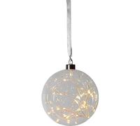 EGLO LED-Bola de Navidad para Interior, Bola de Cristal iluminada | para colgar, esfera luminosa transparente para colgar, luz cálida, funcionamiento eléctrico, Ø 15 cm