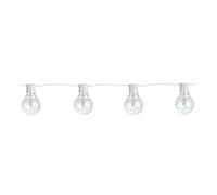 Eglo LED cadena de luces Partaj, decoración para balcón, cadena | con bombillas, plástico blanco, plástico transparente, luz cálida, IP44
