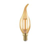 EGLO LED E14 regulable, bombilla vela vintage dorada para iluminación retro | 4 W (equivale a 30 W), 320 lúmenes, LED blanco cálido 1700 K, bombilla Edison CF35, Ø 3,5 cm