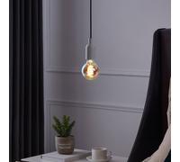 Eglo LED E27, bombilla globe regulable de colores, foco con espiral de color brillante, luz arcoiris, 4 vatios, 200 lúmenes, blanco cálido, 2000k, luz Edison, G80, Ø 8 cm