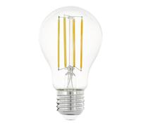Eglo LED E27, bombilla clásica, luz para iluminación retro, 12 vatios (equivalente a 100 vatios), 1521 lúmenes, blanco cálido, 2700k, Edison A60, Ø 6 cm
