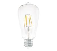 Eglo LED E27, bombilla clásica, luz para iluminación retro | 7 vatios (equivalente a 60 vatios), 806 lúmenes, blanco cálido, 2700k, Edison ST64, Ø 6,4 cm