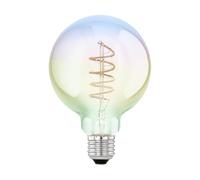 Eglo LED E27, bombilla globe regulable de colores, foco con espiral