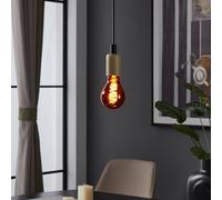 Eglo LED E27 regulable, LED en espiral, bombilla vintage de cobre en diseño retro, 4 vatios, 30 lúmenes, blanco cálido, 2000k, foco Edison A75, Ø 7,5 cm