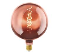 Eglo Bombilla LED Globo E27 G200 regulable 4W 1600K blanco cálido Ø20 cm cobre
