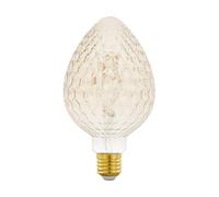 Eglo LED E27 regulable, bombilla ámbar vintage mediana con estructura