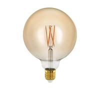 Eglo LED E27 regulable, bombilla Golden Vintage, bola | para iluminación retro, 4 vatios (equivalente a 28 vatios), 300 lúmenes, blanco cálido, 1700k, Edison G125, Ø 12,5 cm