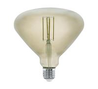 Eglo LED E27 regulable, Bombilla Vintage Ahumada MID SIZE Ø 15 cm | Lámpara LED para iluminación retro, 4 vatios (equivale a 30 vatios), 360 lm, LED E27 luz cálida 3000 K, Bombilla Edison BR150