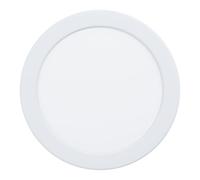 Eglo LED empotrable Fueva 5, Ø 16,6 cm, foco LED de acero con superficie de luz de plástico, empotrable blanco, diseño plano, profundidad de montaje 26 mm, luz neutra