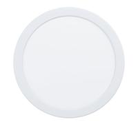 Eglo LED empotrable Fueva 5, Ø 21,6 cm, foco LED de acero con superficie de luz de plástico, lámpara empotrable LED blanca, foco LED plano con poca profundidad de instalación 26 mm, luz neutra