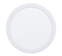 Eglo LED empotrable Fueva 5, Ø 21,6 cm, foco LED de acero con superficie | de plástico, luz empotrada blanca, diseño plano, profundidad de instalación 26 mm, luz cálida