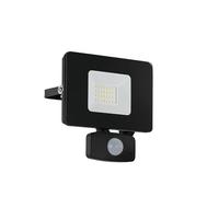 Eglo Foco exterior LED Faedo 3 1 luz con sensor de movimiento aluminio negro 20 W IP44