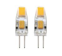 Eglo LED G4 regulable, juego de 2 lámparas, 2 bombillas enchufables, 1,8 vatios cada una (corresponde a 20 V), 12V, 200 lúmenes, foco blanco cálido, 2700k, pin de la luz Ø 1 cm